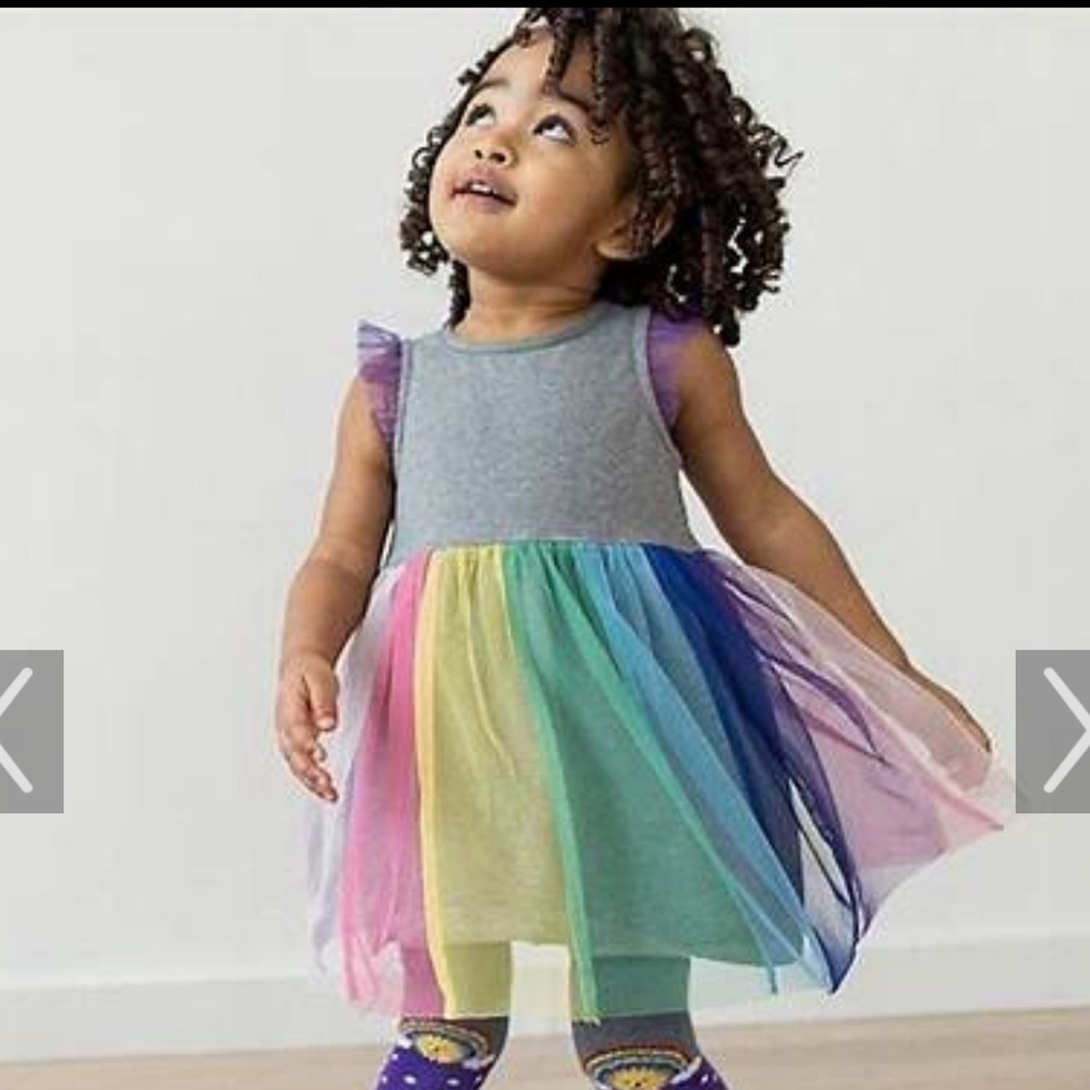Hanna Andersson rainbow tulle dress set